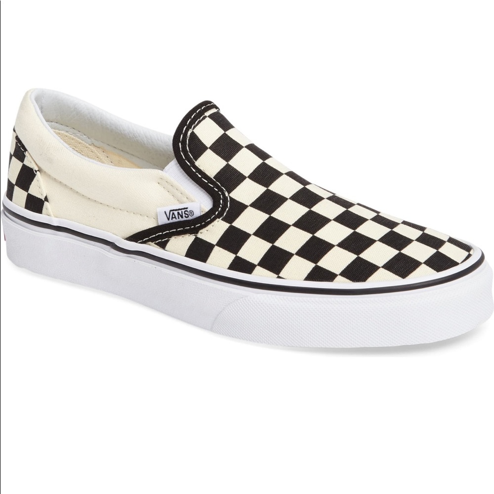 Vans Classic Slip On. NWT. Black/White Checker